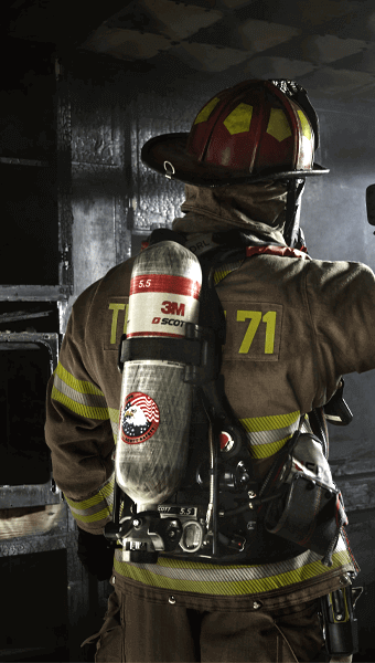 firefighter at work